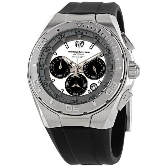 NWT Authentic Technomarine Cruise Chronograph Quartz Silver Dial Men's Watch - Picture 1 of 3